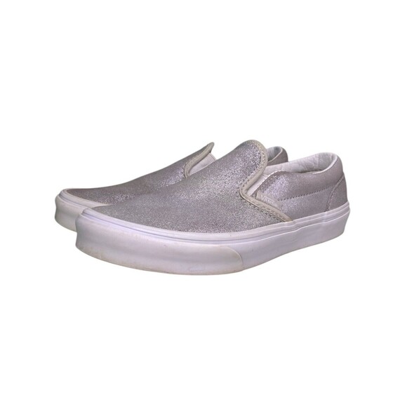 Vans Classic Slip On Silver Shoes With Box Kids Size 3.5 - Picture 11 of 16